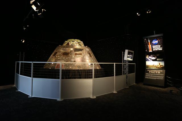 NASA image: EFT-1 Crew Module on Display at KSC Visitor Complex