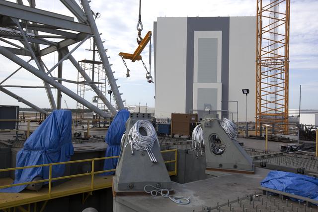 NASA image: Vehicle Support Posts Installation onto Mobile Launcher