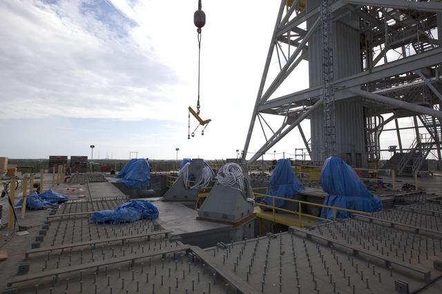 NASA image: Vehicle Support Posts Installation onto Mobile Launcher