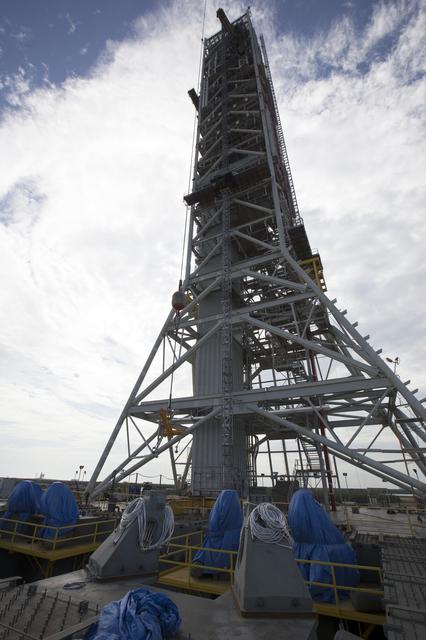 NASA image: Vehicle Support Posts Installation onto Mobile Launcher