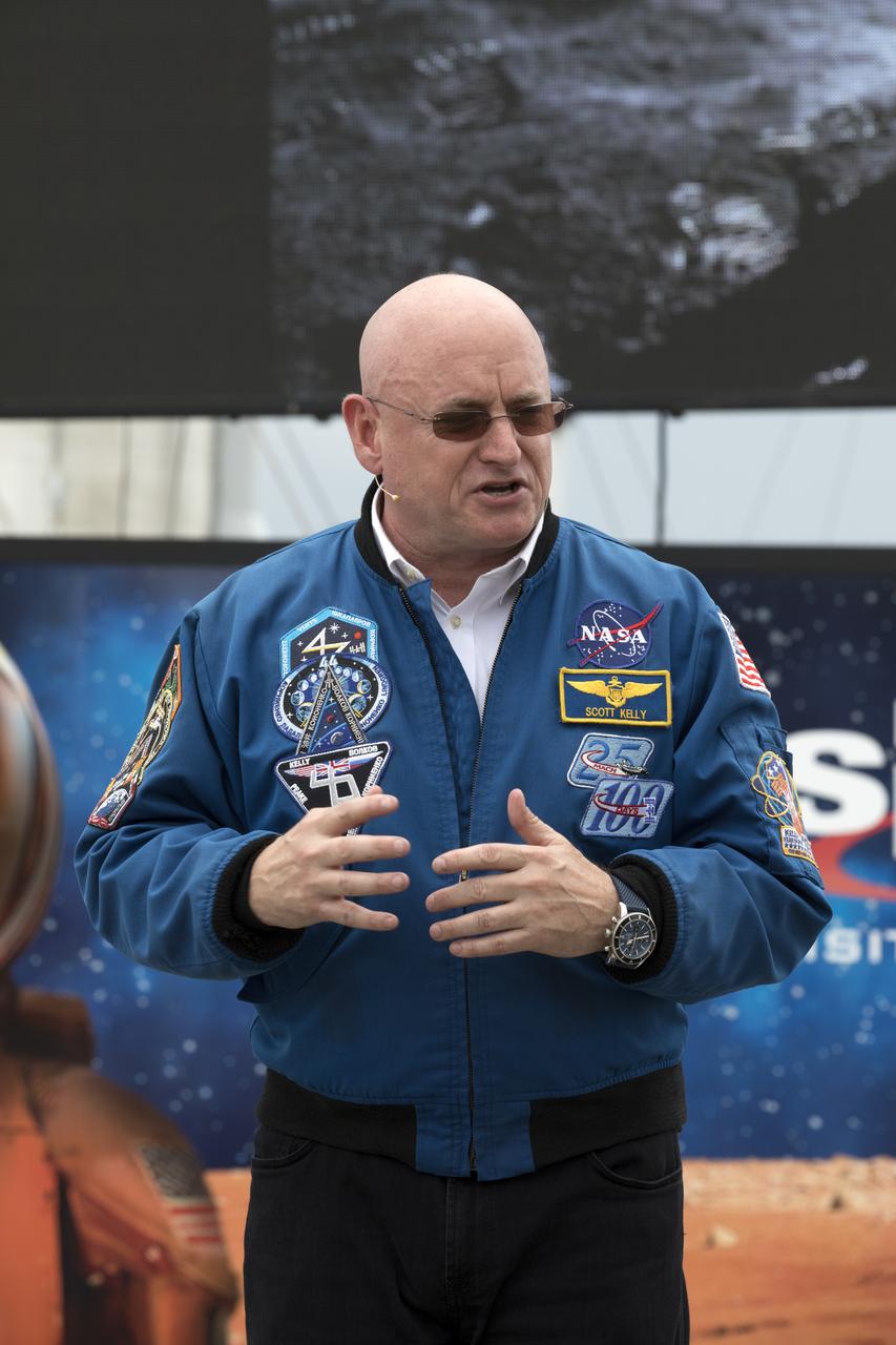 The Kennedy Space Center Visitor Complex kicked off its "Summer of Mars" promotion with a ceremony which included former NASA astronaut Scott Kelly. During his appearance, Kelly shared some of his experiences during a one-year stay aboard the International Space Station. The "Summer of Mars" program is designed to provide guests with a better understanding of NASA's studies of the Red Planet.