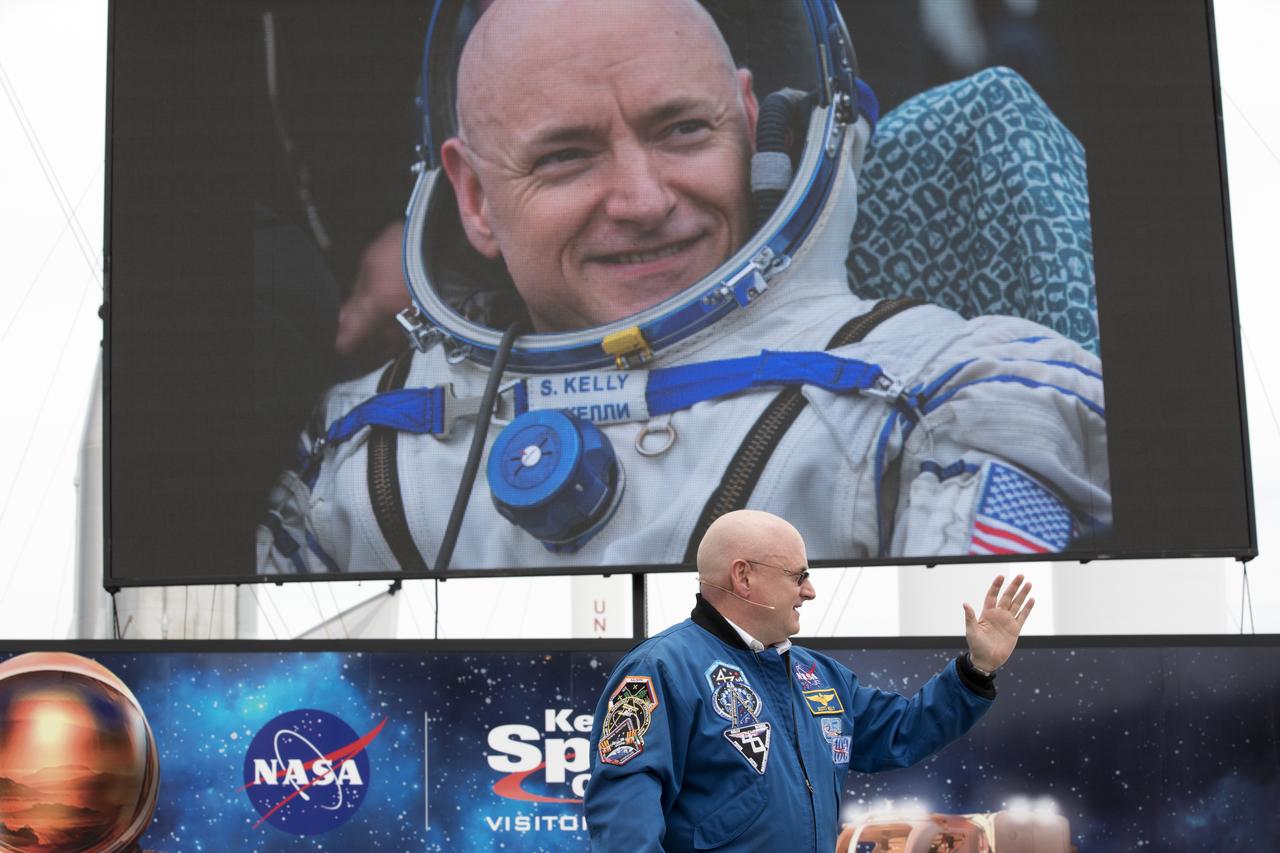 The Kennedy Space Center Visitor Complex kicked off its "Summer of Mars" promotion with a ceremony which included former NASA astronaut Scott Kelly. During his appearance, Kelly shared some of his experiences during a one-year stay aboard the International Space Station. The "Summer of Mars" program is designed to provide guests with a better understanding of NASA's studies of the Red Planet.