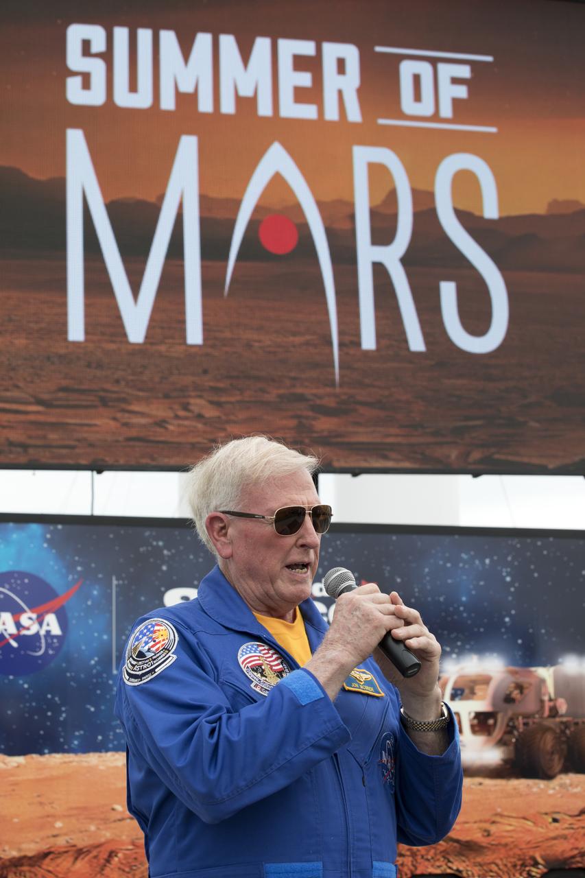 The Kennedy Space Center Visitor Complex kicked off its "Summer of Mars" promotion with a ceremony which included former NASA astronaut Jon McBride, who serves as director of Astronaut Education Programs for the visitor complex. The "Summer of Mars" promotion is designed to provide guests with a better understanding of NASA's studies of the Red Planet.