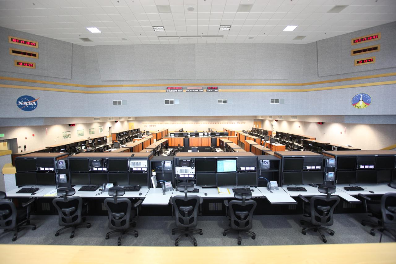 Photos of Firing Room 1 inside the Launch Control Center (LCC) at Kennedy Space Center.