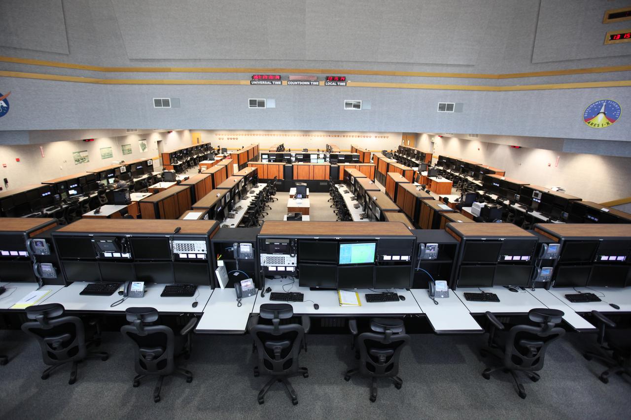 Photos of Firing Room 1 inside the Launch Control Center (LCC) at Kennedy Space Center.