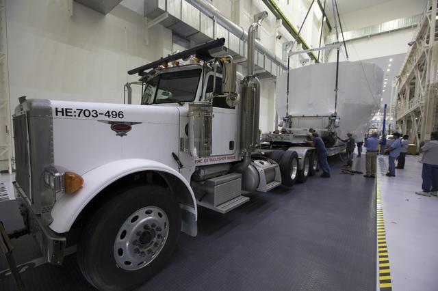 NASA image: European Service Module-Structural Test Article Load onto Transp