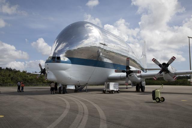 NASA image: European Service Module-Structural Test Article Load onto Guppy