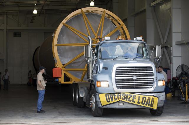 NASA image: TDRS-M Atlas V Booster and Centaur Stages Offload, Booster Trans