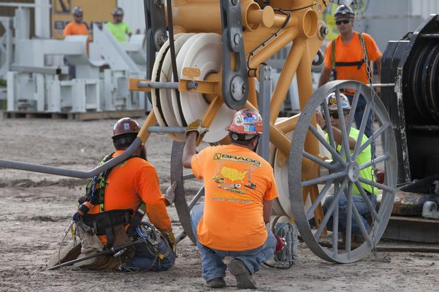 NASA image: Core Stage Forward Skirt Umbilical (CSFSU) Prep for Install onto
