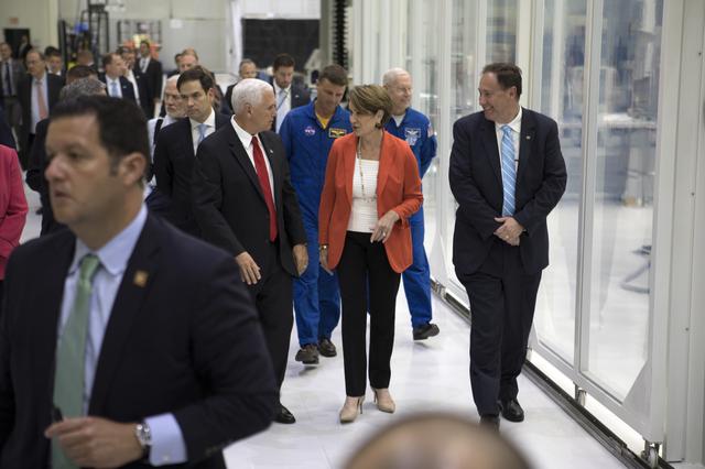 Vice President Mike Pence Tours O&C at Kennedy Space Center