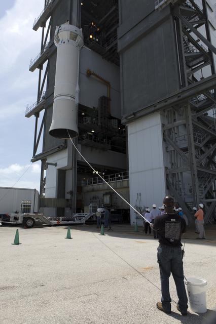 NASA image: TDRS-M Atlas V Second Stage Centaur Off-Site Vertical Integratio