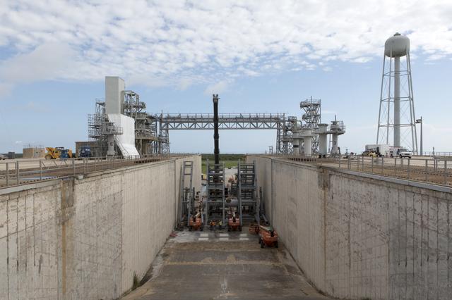 NASA image: Pad 39B Flame Deflector Installation - Prep Work