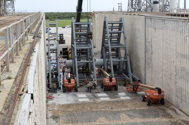 NASA image: Pad 39B Flame Deflector Installation - Prep Work