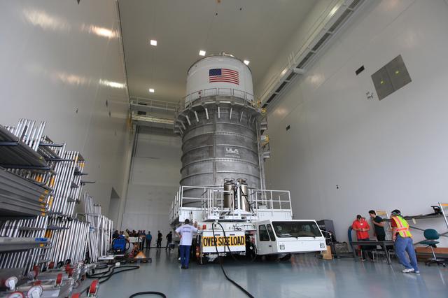 NASA image: Interim Cryogenic Propulsion Stage (ICPS) Transport from DOC to 