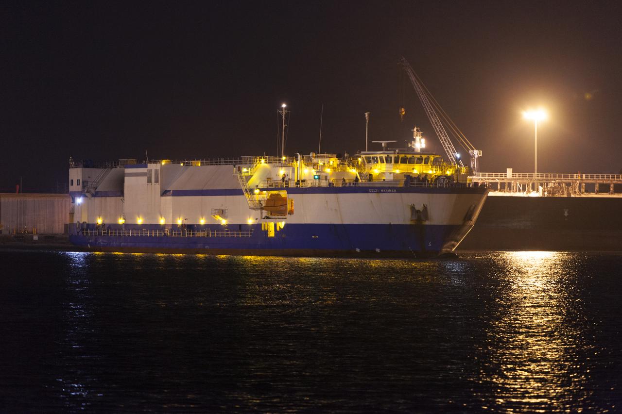 The United Launch Alliance (ULA) Mariner arrives at Port Canaveral in Florida carrying two of the three Delta IV Heavy Common Booster Cores for NASA's upcoming Parker Solar Probe mission.  The mission will perform the closest-ever observations of a star when it travels through the Sun's atmosphere, called the corona. The probe will rely on measurements and imaging to revolutionize our understanding of the corona and the Sun-Earth connection. Liftoff atop the Delta IV rocket is scheduled to take place from Cape Canaveral's Space Launch Complex 37 in summer 2018.
