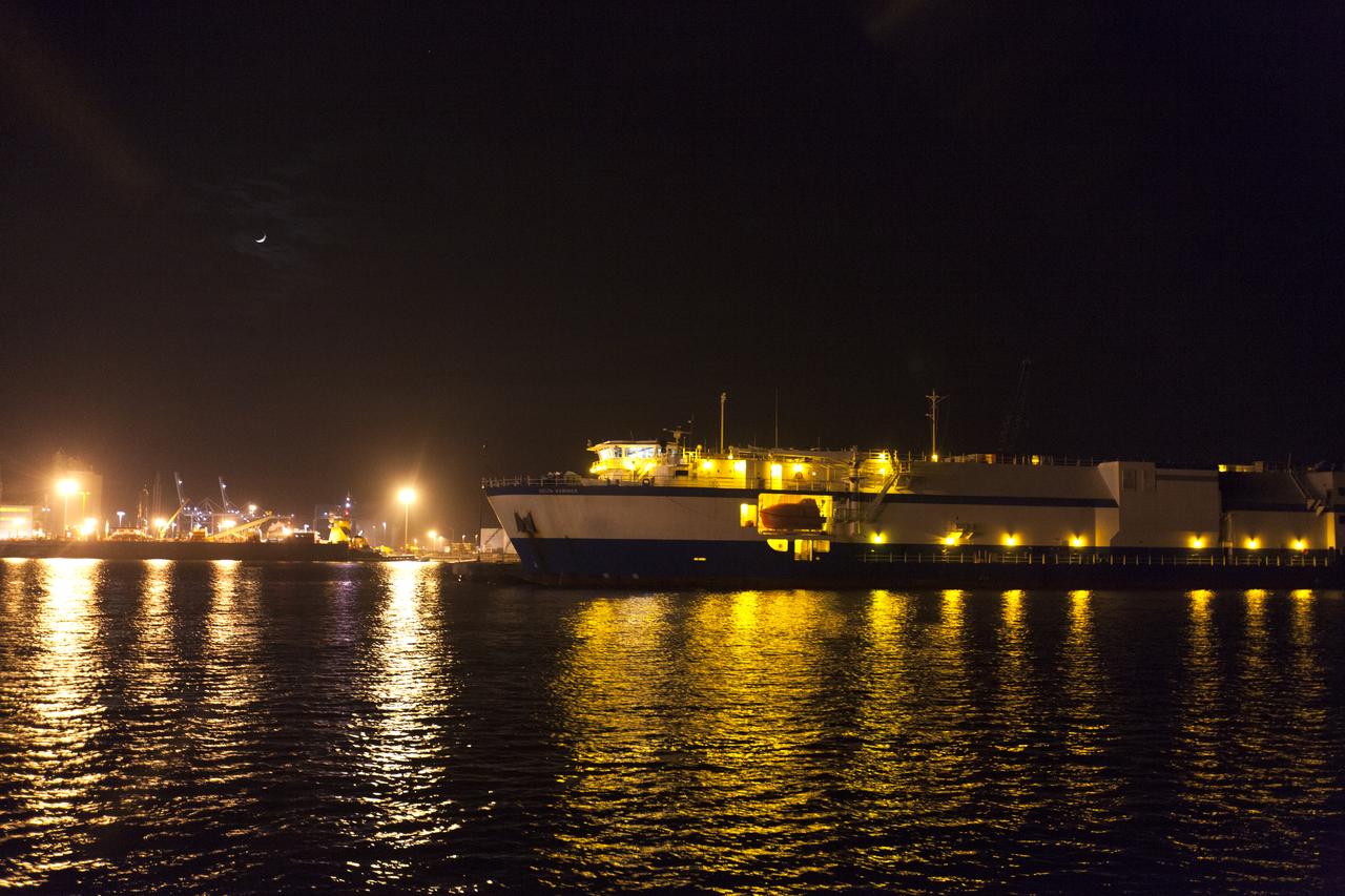 The United Launch Alliance (ULA) Mariner docks at Port Canaveral in Florida carrying two of the three Delta IV Heavy Common Booster Cores for NASA's upcoming Parker Solar Probe mission.  The mission will perform the closest-ever observations of a star when it travels through the Sun's atmosphere, called the corona. The probe will rely on measurements and imaging to revolutionize our understanding of the corona and the Sun-Earth connection. Liftoff atop the Delta IV rocket is scheduled to take place from Cape Canaveral's Space Launch Complex 37 in summer 2018.