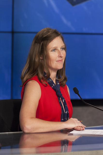 NASA image: SpaceX CRS-12 Post Launch News Conference