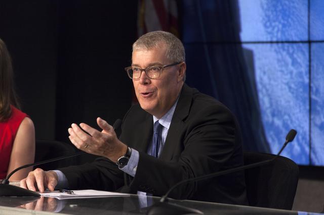 NASA image: SpaceX CRS-12 Post Launch News Conference