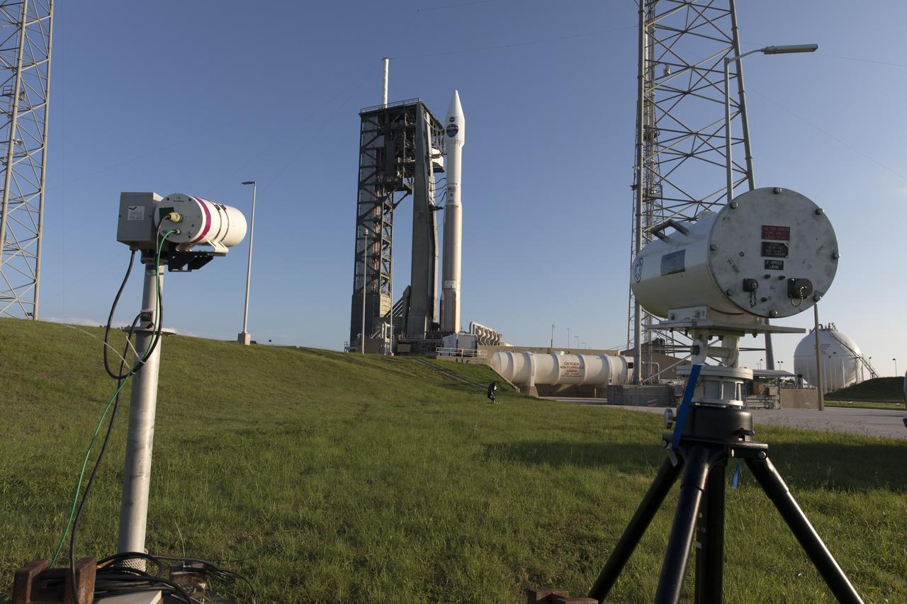 A United Launch Alliance Atlas V rocket stands at Space Launch Complex 41 at Cape Canaveral Air Force Station in Florida. The launch vehicle will send NASA's Tracking and Data Relay Satellite, TDRS-M to orbit. TDRS-M is the latest spacecraft destined for the agency's constellation of communications satellites that allows nearly continuous contact with orbiting spacecraft ranging from the International Space Station and Hubble Space Telescope to the array of scientific observatories. Liftoff atop a United Launch Alliance Atlas V rocket is scheduled to take place from Space Launch Complex 41 at Cape Canaveral Air Force Station at 8:03 a.m. EDT Aug. 18.