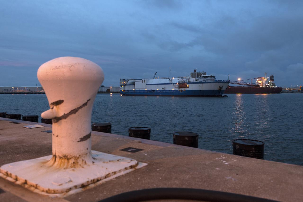 The United Launch Alliance Mariner arrives at Port Canaveral's Army Warf carrying the third Delta IV Heavy common booster core and second stage for NASA's upcoming Parker Solar Probe spacecraft. The mission will perform the closest-ever observations of a star when it travels through the Sun's atmosphere, called the corona. The probe will rely on measurements and imaging to revolutionize our understanding of the corona and the Sun-Earth connection. Liftoff atop the Delta IV Heavy rocket is scheduled to take place from Cape Canaveral's Space Launch Complex 37 in summer 2018.