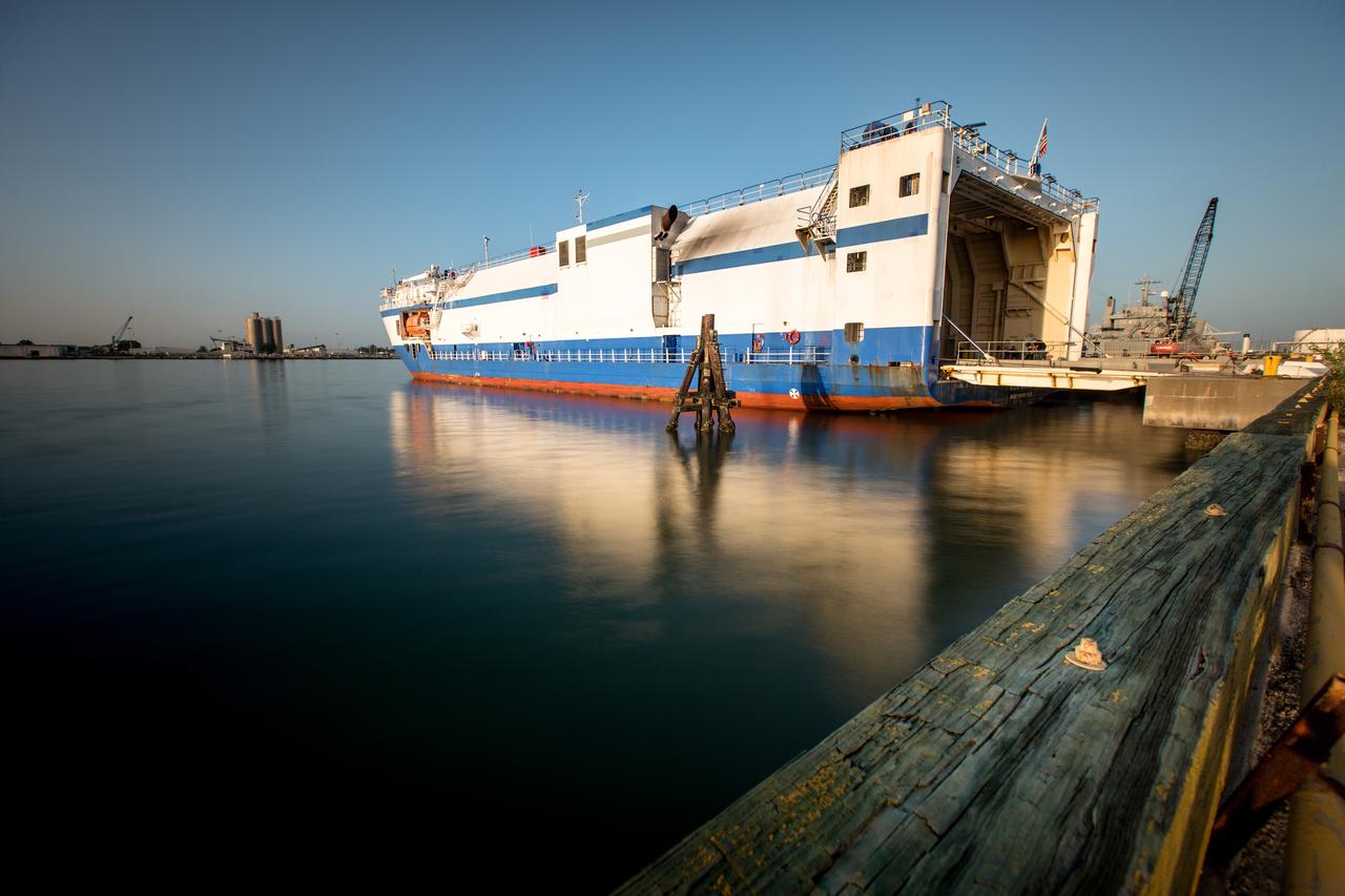 The United Launch Alliance Mariner arrives at Port Canaveral's Army Warf carrying the third Delta IV Heavy common booster core and second stage for NASA's upcoming Parker Solar Probe spacecraft. The mission will perform the closest-ever observations of a star when it travels through the Sun's atmosphere, called the corona. The probe will rely on measurements and imaging to revolutionize our understanding of the corona and the Sun-Earth connection. Liftoff atop the Delta IV Heavy rocket is scheduled to take place from Cape Canaveral's Space Launch Complex 37 in summer 2018.