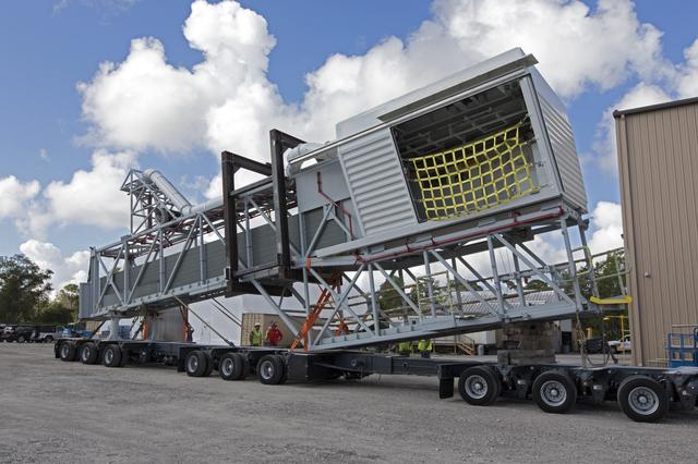 NASA image: Mobile Launcher Crew Access Arm Prep for Transport to Kennedy Sp