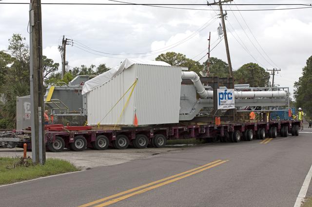 NASA image: Mobile Launcher Crew Access Arm Transport from Cocoa FL to KSC