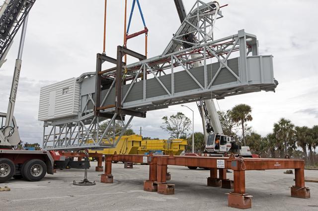 NASA image: Mobile Launcher Crew Access Arm Transport from Cocoa FL to KSC