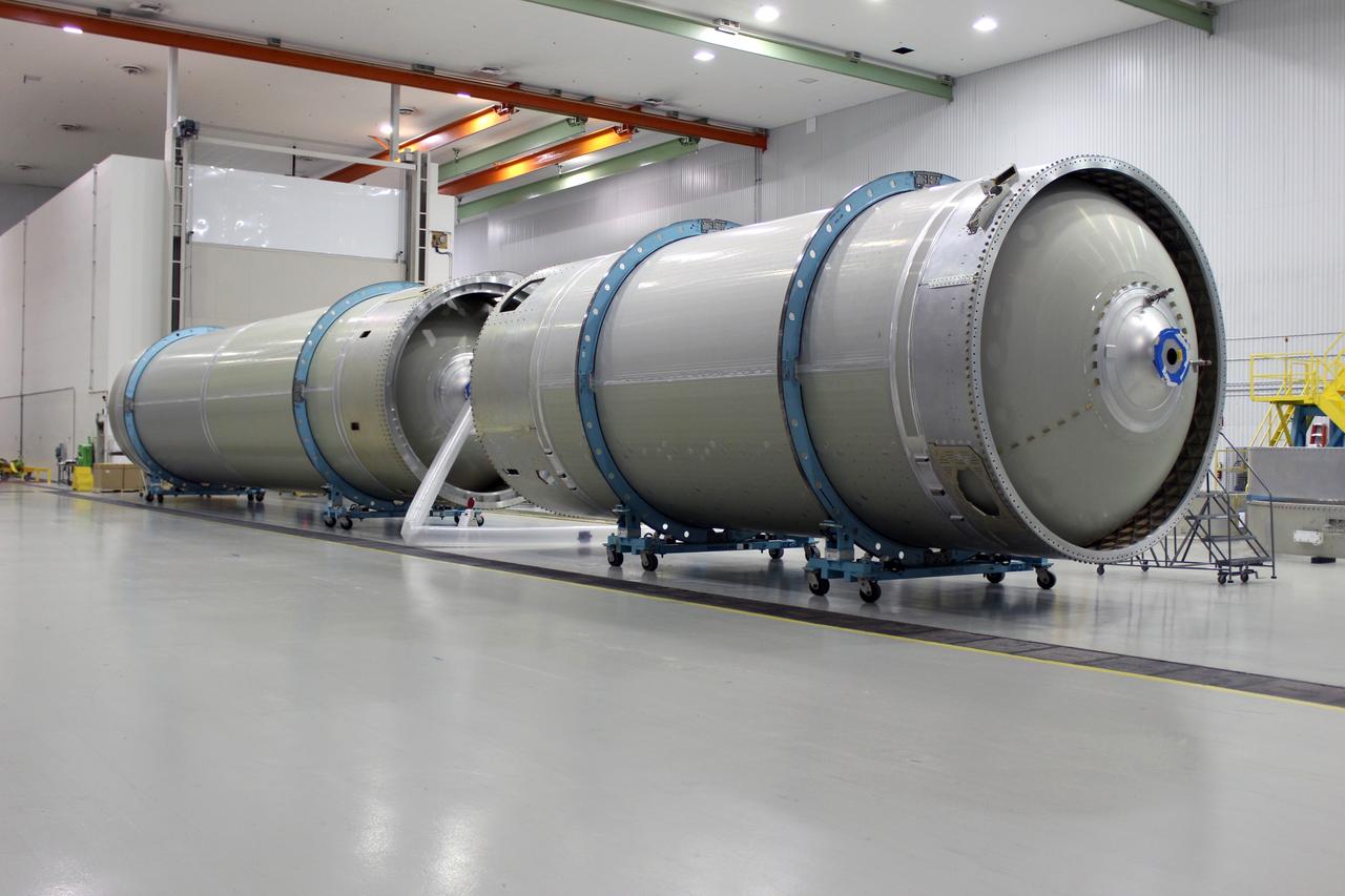 The Atlas V rocket that will launch Boeing’s CST-100 Starliner spacecraft on the company’s uncrewed Orbital Flight Test for NASA’s Commercial Crew Program is coming together inside a United Launch Alliance facility in Decatur, Alabama. The flight test is intended to prove the design of the integrated space system prior to the Crew Flight Test. These events are part of NASA’s required certification process as the company works to regularly fly astronauts to and from the International Space Station. Boeing's Starliner will launch on the United Launch Alliance Atlas V rocket from Space Launch Complex 41 at Cape Canaveral Air Force Station in Florida.