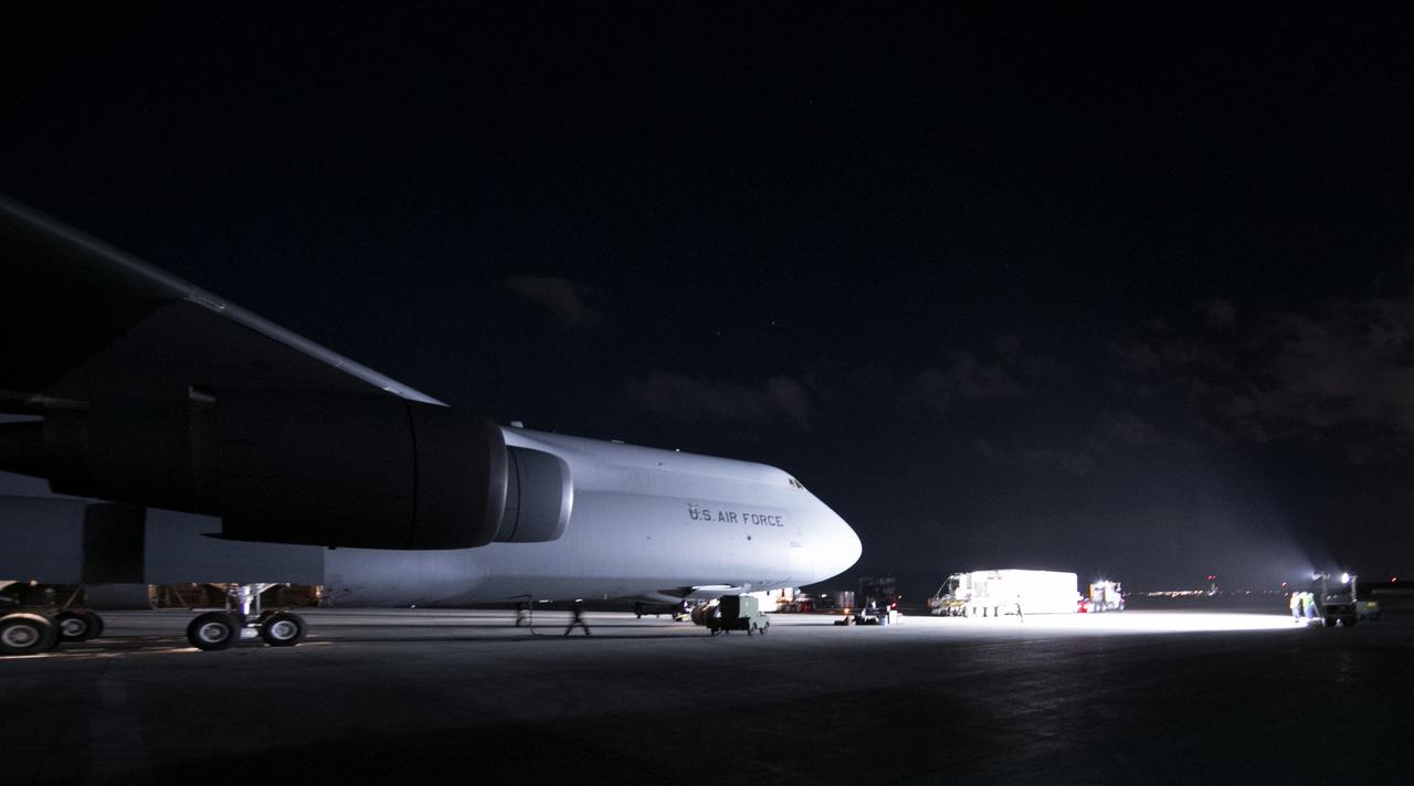 NOAA's Geostationary Operational Environmental Satellite-S (GOES-S) will be loaded into a U.S. Air Force C-5M Super Galaxy cargo aircraft and flown to NASA's Kennedy Space Center in Florida. After it arrives at Kennedy's Shuttle Landing Facility, it will be offloaded and transported to the Astrotech Space Operations facility in Titusville, Florida, to prepare it for launch. GOES-S is the second in a series of four advanced geostationary weather satellites. The GOES-R series - consisting of the GOES-R, GOES-S, GOES-T and GOES-U spacecraft - will significantly improve the detection and observation of environmental phenomena that directly affect public safety, protection of property and the nation's economic health and prosperity. GOES-S is slated to launch March 1, 2018 aboard a United Launch Alliance Atlas V rocket from Cape Canaveral Air Force Station in Florida.