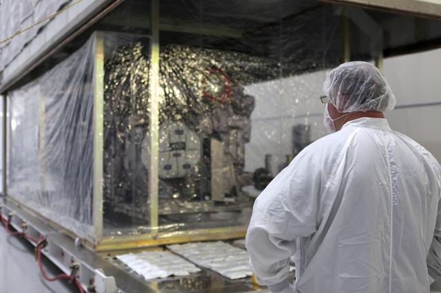 NASA image: GOES-S Uncrating