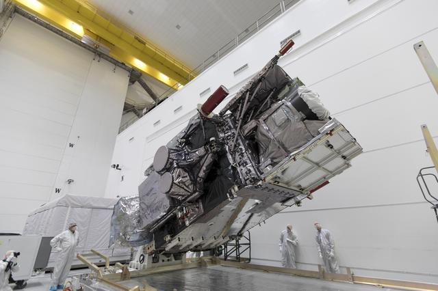 NASA image: GOES-S Uncrating