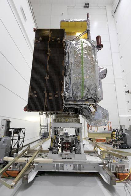 NASA image: GOES-S Uncrating