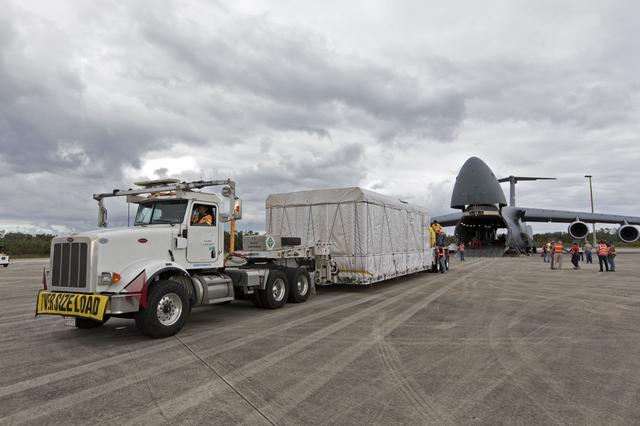 GOES-S Offload from C-5 Aircraft