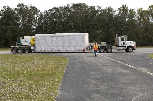 NASA image: GOES-S Arrival to Astrotech