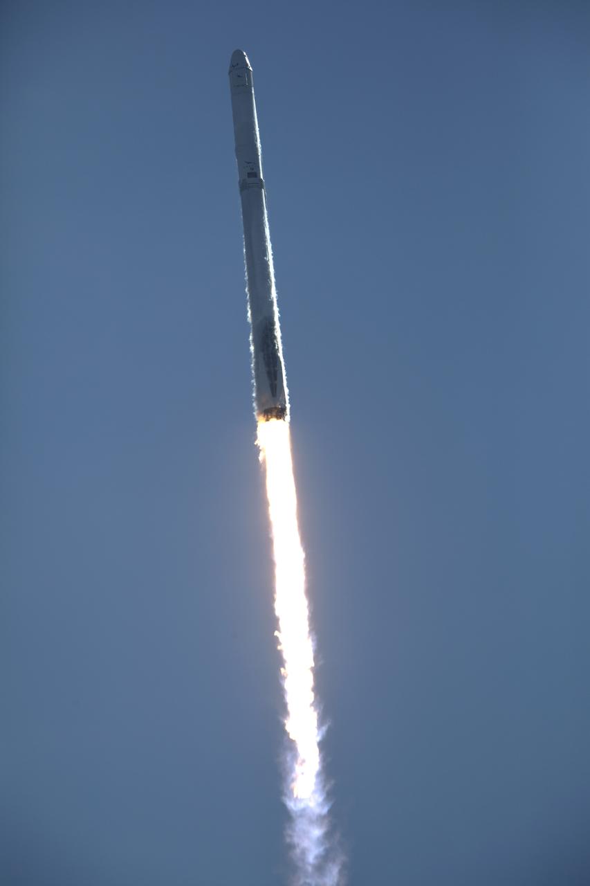 The two-stage Falcon 9 launch vehicle lifts off Space Launch Complex 40 at Cape Canaveral Air Force Station carrying the Dragon resupply spacecraft to the International Space Station. Liftoff was at 10:36 a.m. EST. On its 13th commercial resupply services mission to the International Space Station, Dragon will bring up supplies, equipment and new science experiments for technology research. The SpaceX Dragon spacecraft will deliver about 4,800 pounds of cargo and material to support science investigations aboard the space station.