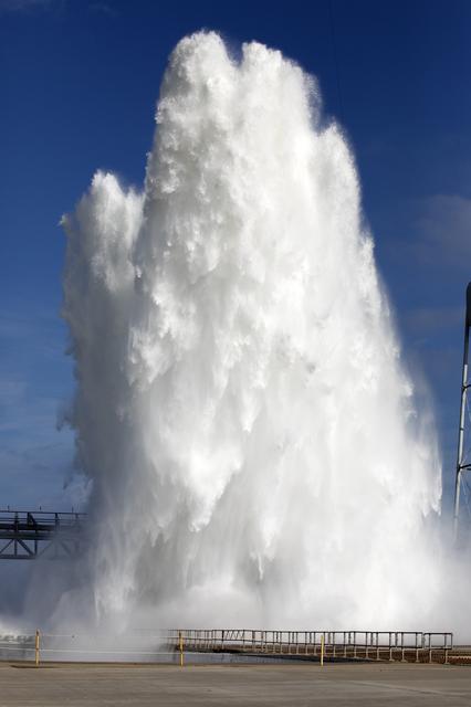 NASA image: Wet Flow Test at Launch Complex 39B