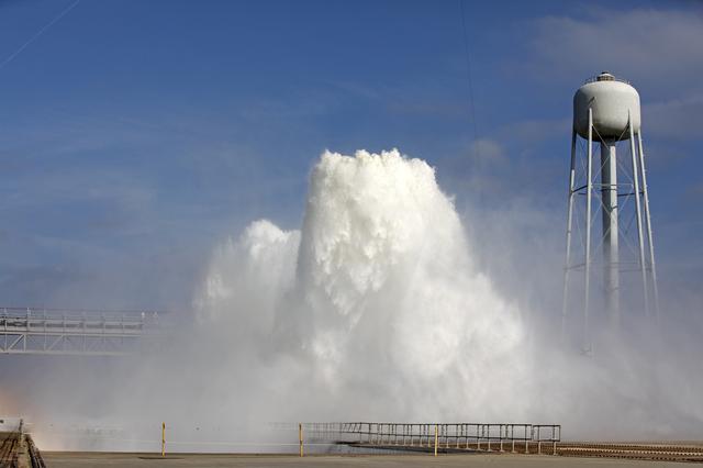 NASA image: Wet Flow Test at Launch Complex 39B
