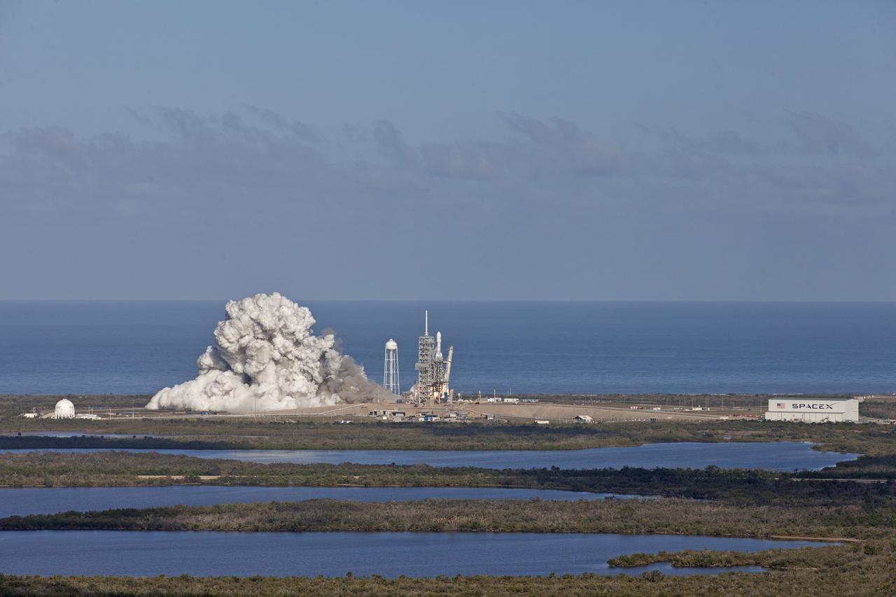 A SpaceX Falcon Heavy rocket begins its demonstration flight with liftoff at 3:45 p.m. EST from from Launch Complex 39A at NASA's Kennedy Space Center in Florida. This is a significant milestone for the world's premier multi-user spaceport. In 2014, NASA signed a property agreement with SpaceX for the use and operation of the center's pad 39A, where the company has launched Falcon 9 rockets and prepared for the first Falcon Heavy. NASA also has Space Act Agreements in place with partners, such as SpaceX, to provide services needed to process and launch rockets and spacecraft.
