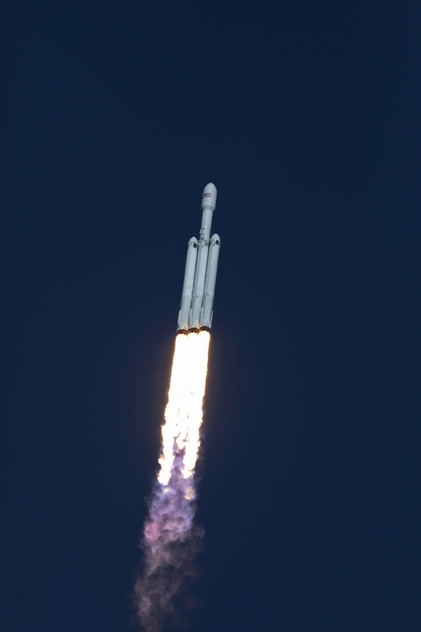 A SpaceX Falcon Heavy rocket begins its demonstration flight with liftoff at 3:45 p.m. EST from from Launch Complex 39A at NASA's Kennedy Space Center in Florida. This is a significant milestone for the world's premier multi-user spaceport. In 2014, NASA signed a property agreement with SpaceX for the use and operation of the center's pad 39A, where the company has launched Falcon 9 rockets and prepared for the first Falcon Heavy. NASA also has Space Act Agreements in place with partners, such as SpaceX, to provide services needed to process and launch rockets and spacecraft.