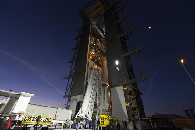NASA image: GOES-S Atlas V Last SRB Lift to Booster