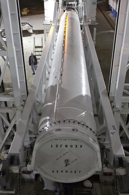 NASA image: GOES-S Atlas V Last SRB Lift to Booster