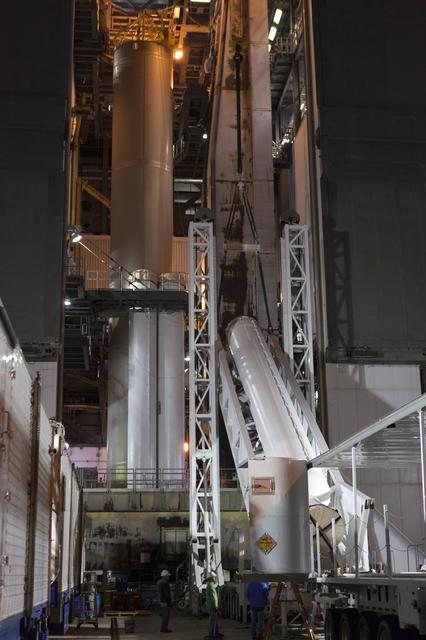 NASA image: GOES-S Atlas V Last SRB Lift to Booster