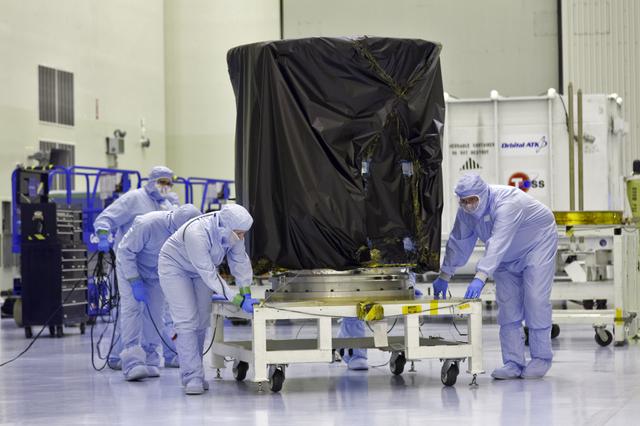 NASA image: TESS Spacecraft Move to Clean Room