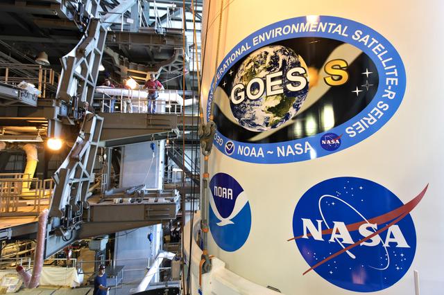 NASA image: GOES-S Spacecraft Lift & Mate