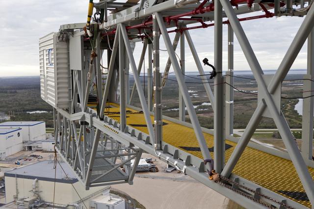 Crew Access Arm Installation onto Mobile Launcher
