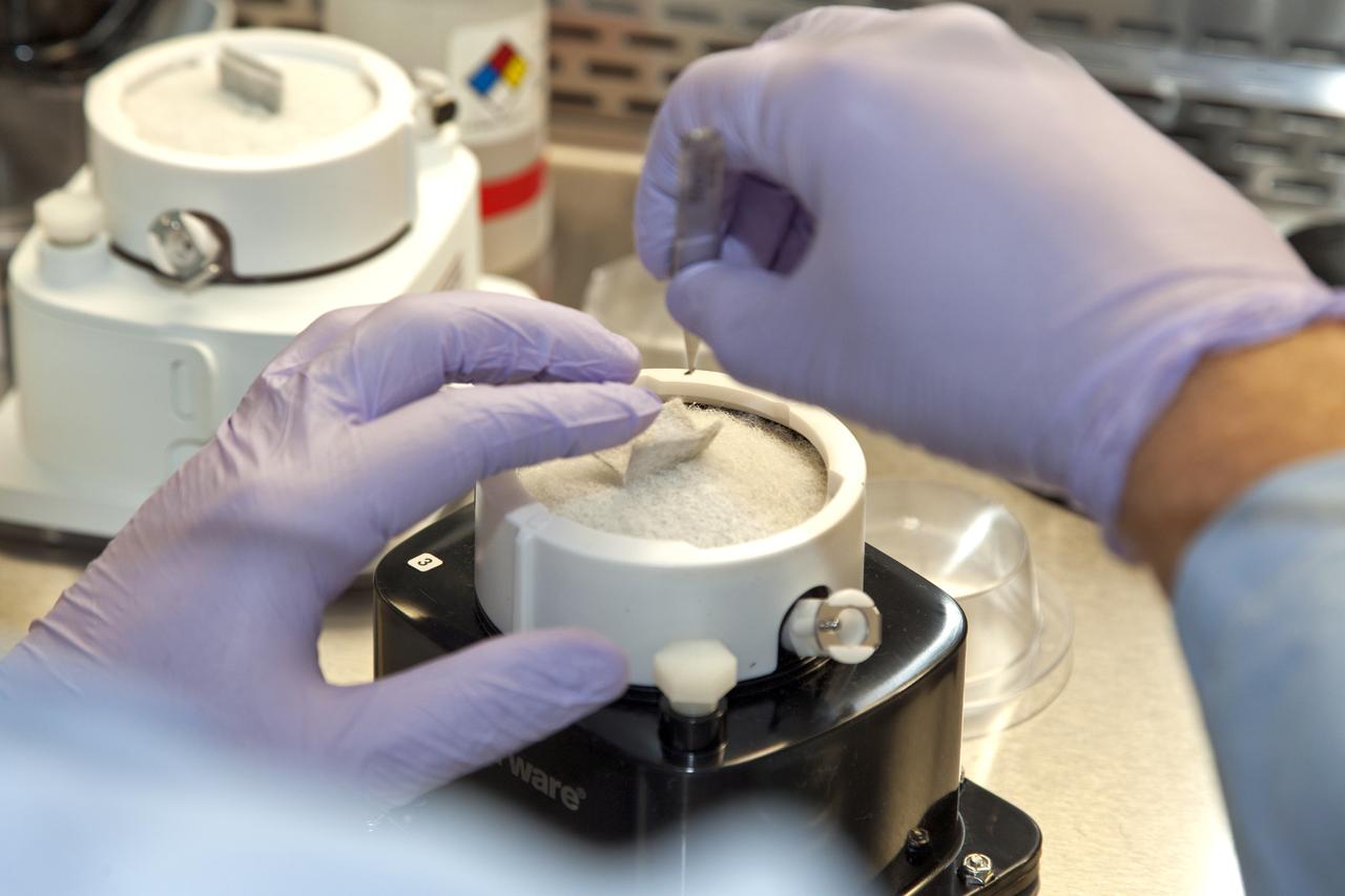 Seeds are being planted in Veggie Passive Orbital Nutrient Delivery System (PONDS) units inside a laboratory at the Space Station Processing Facility at NASA’s Kennedy Space Center in Florida. Veggie PONDS is a direct follow-on to the Veg-01 and Veg-03 hardware and plant growth validation tests. The primary goal of this newly developed plant growing system, Veggie PONDS, is to demonstrate uniform plant growth. PONDS units have features that are designed to mitigate microgravity effects on water distribution, increase oxygen exchange and provide sufficient room for root zone growth. PONDS is planned for use during Veg-04 and Veg-05 on the International Space Station after the Veggie PONDS Validation flights on SpaceX-14 and OA-9.