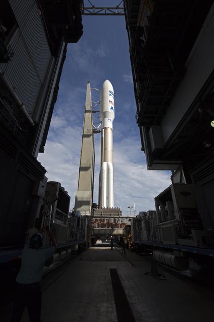NASA image: GOES-S Rollout to Pad 