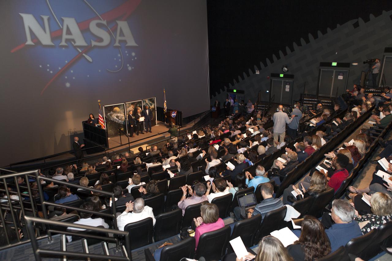 NASA Kennedy Space Center's annual Honor Awards ceremony is underway inside the IMAX Theater at nearby Kennedy Space Center Visitor Complex in Florida. 