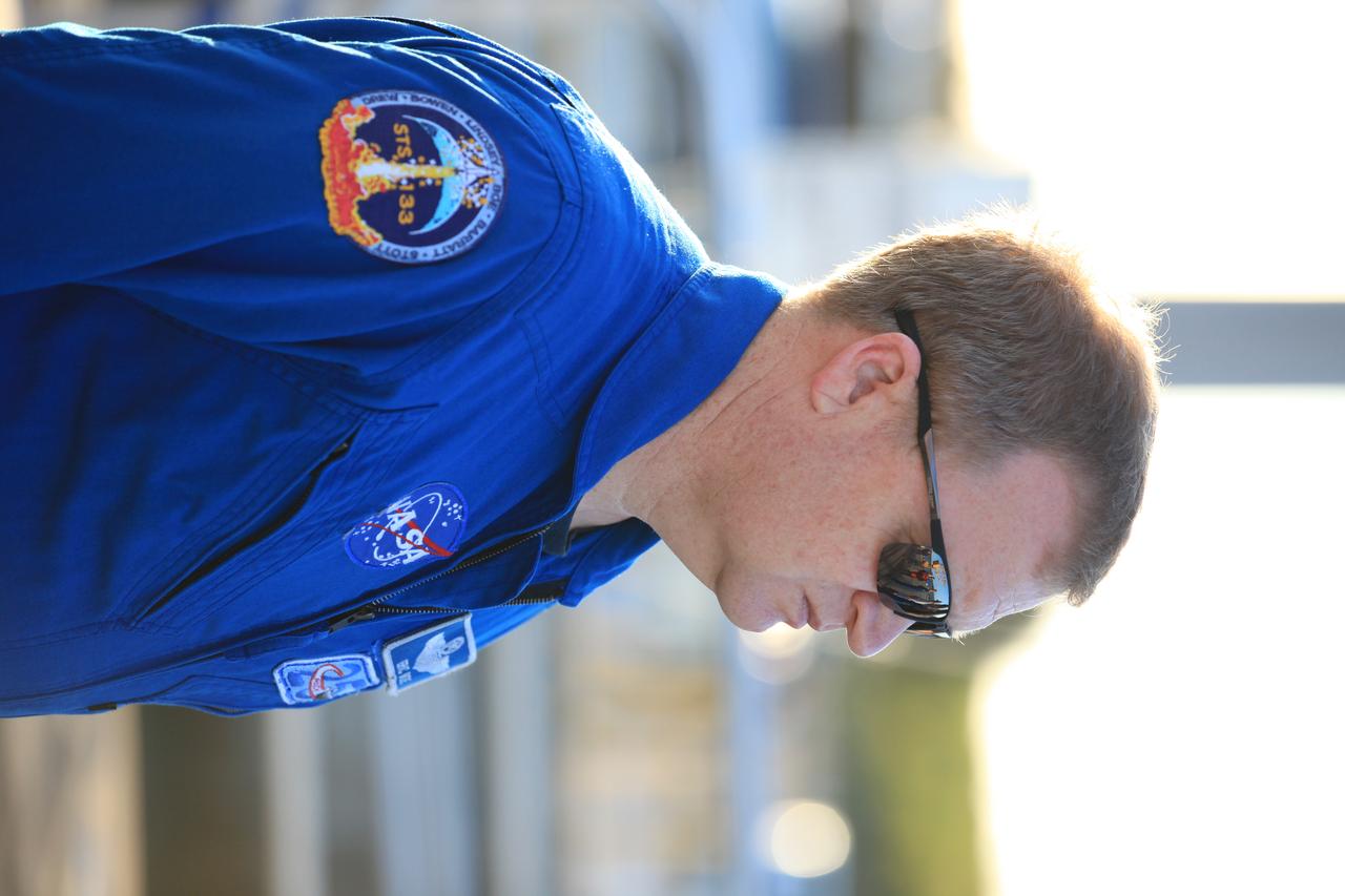 Commercial Crew Astronauts Bob Behnken , Eric Boe, Doug Hurley, and Suni Williams survey SpaceX's progress at Launch Complex 39 A. The survey helped ensure the was familiar with the launch complex and recovery ship prior to missions to station.
